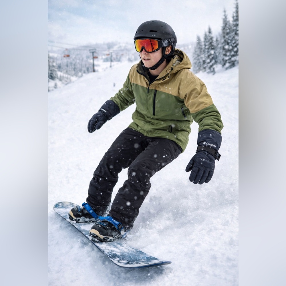 Columbia Unisex-Child Youth Black Whirlibird II Ski/Winter Glove (Gloves Only)